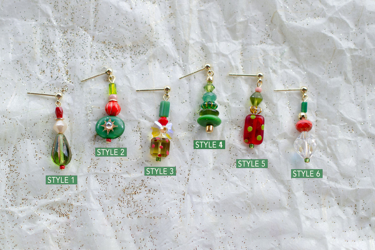 Holly Christmas Mix and Match Earrings