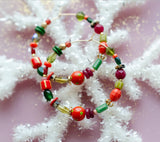 Noel Beaded Hoops