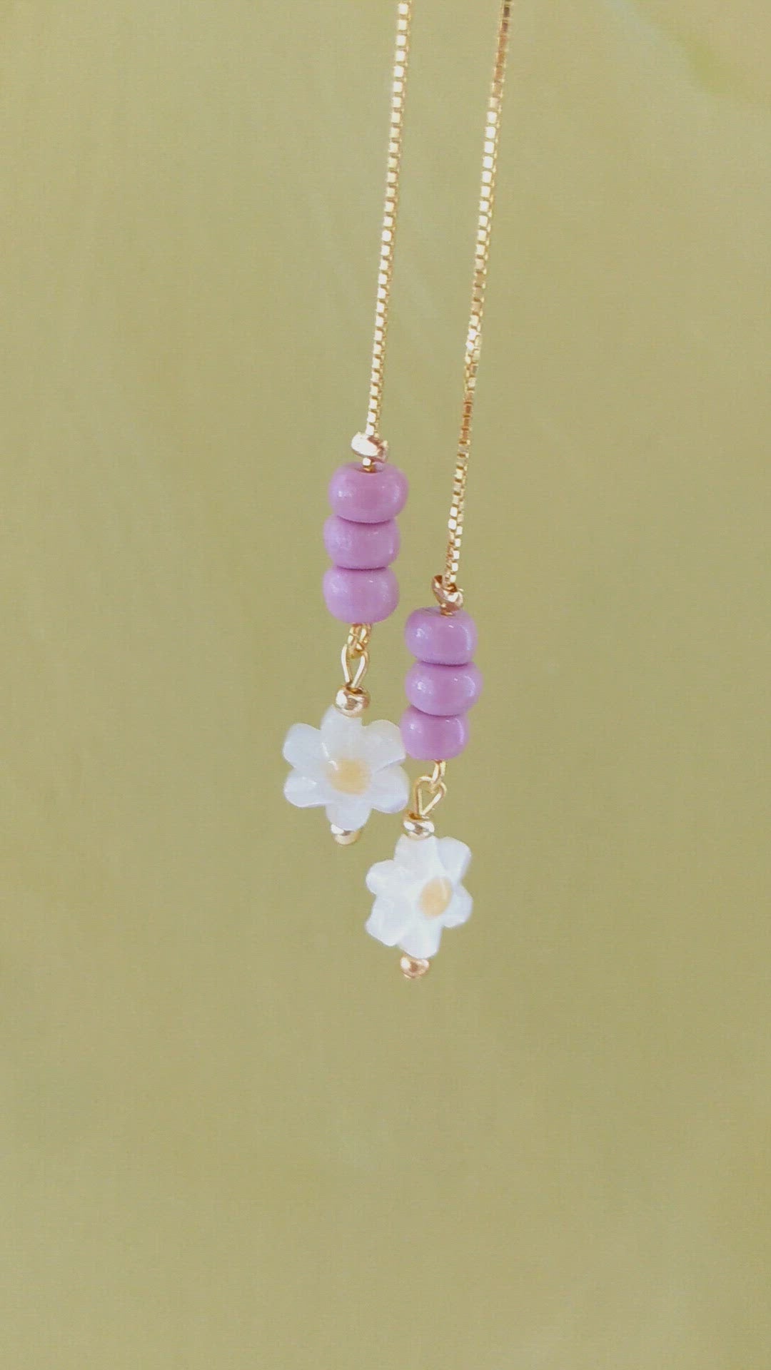 Flower Threader Earrings