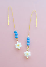 Flower Threader Earrings