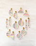 Colorful dangle earrings, geometric statement earrings, pride earrings, terrazzo jewelry, confetti earrings, bold plastic earrings, rainbow
