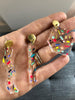 Colorful dangle earrings, geometric statement earrings, pride earrings, terrazzo jewelry, confetti earrings, bold plastic earrings, rainbow