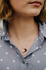 Sun & Moon Clay Necklace