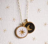 Sun & Moon Clay Necklace