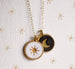 Sun and moon necklace, astrology pendant, Celestial Jewelry ,bridesmaid gift, gold moon necklace, crescent necklace, circle pendant, dainty