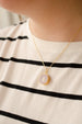 Natural stone initial necklace, Anniversary gift, bridesmaid gift, dainty necklace, natural stone, gift for her, new mom gift, rose quartz