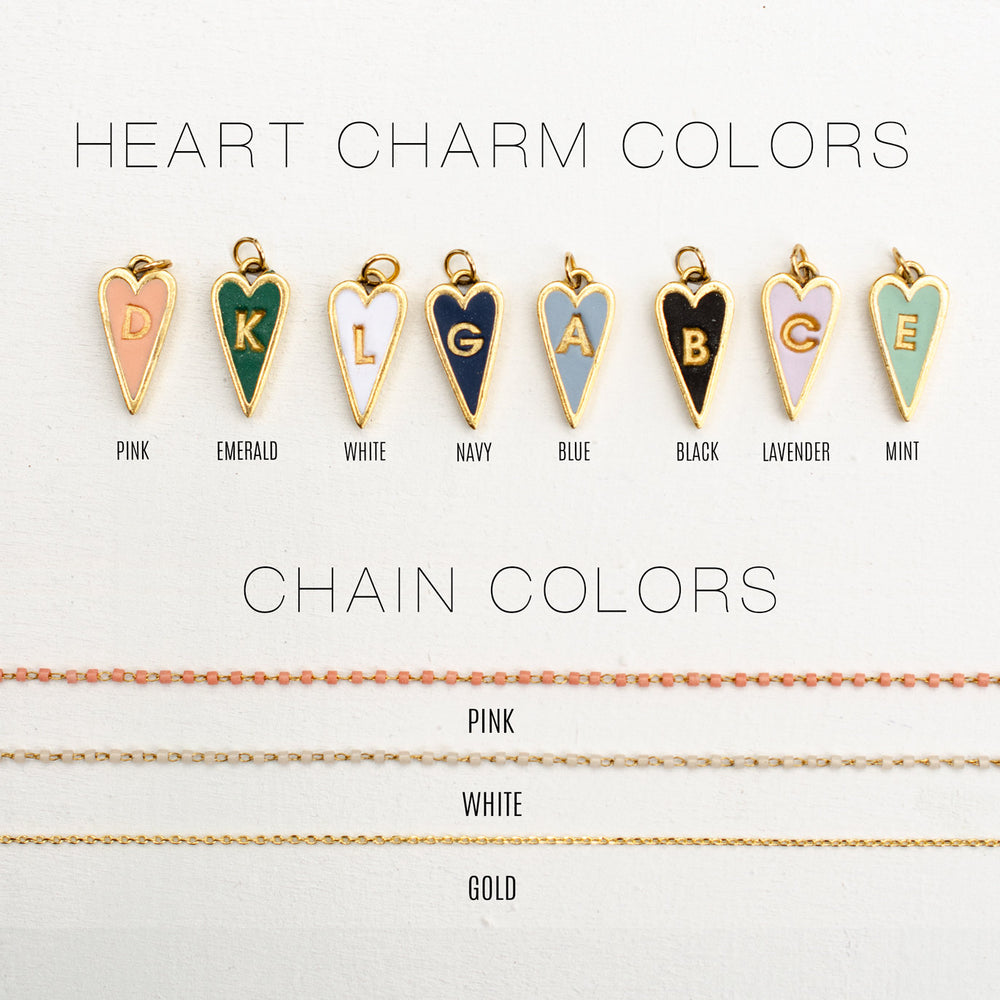Heart Initial Necklace