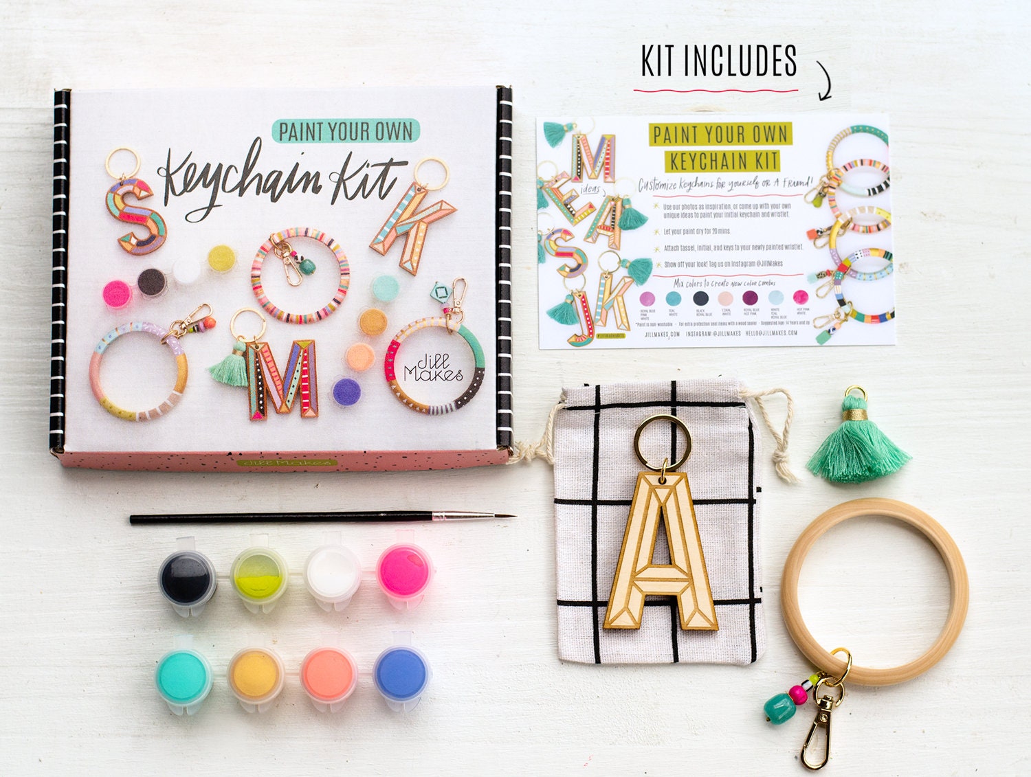 DIY Keychain Painting Kit, Craft kit, DIY kit, jewelry kit, bacheloret –  jillmakes