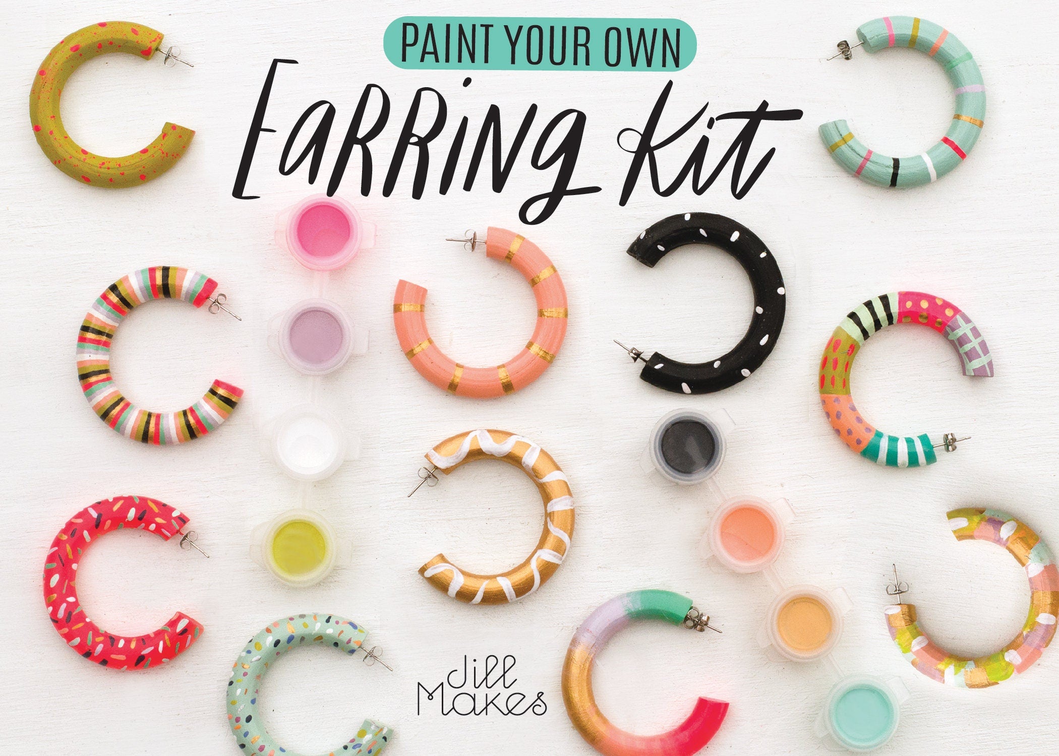 DIY Jewelry Kit, Earring Painting kit, DIY gift, bachelorette party cr –  jillmakes