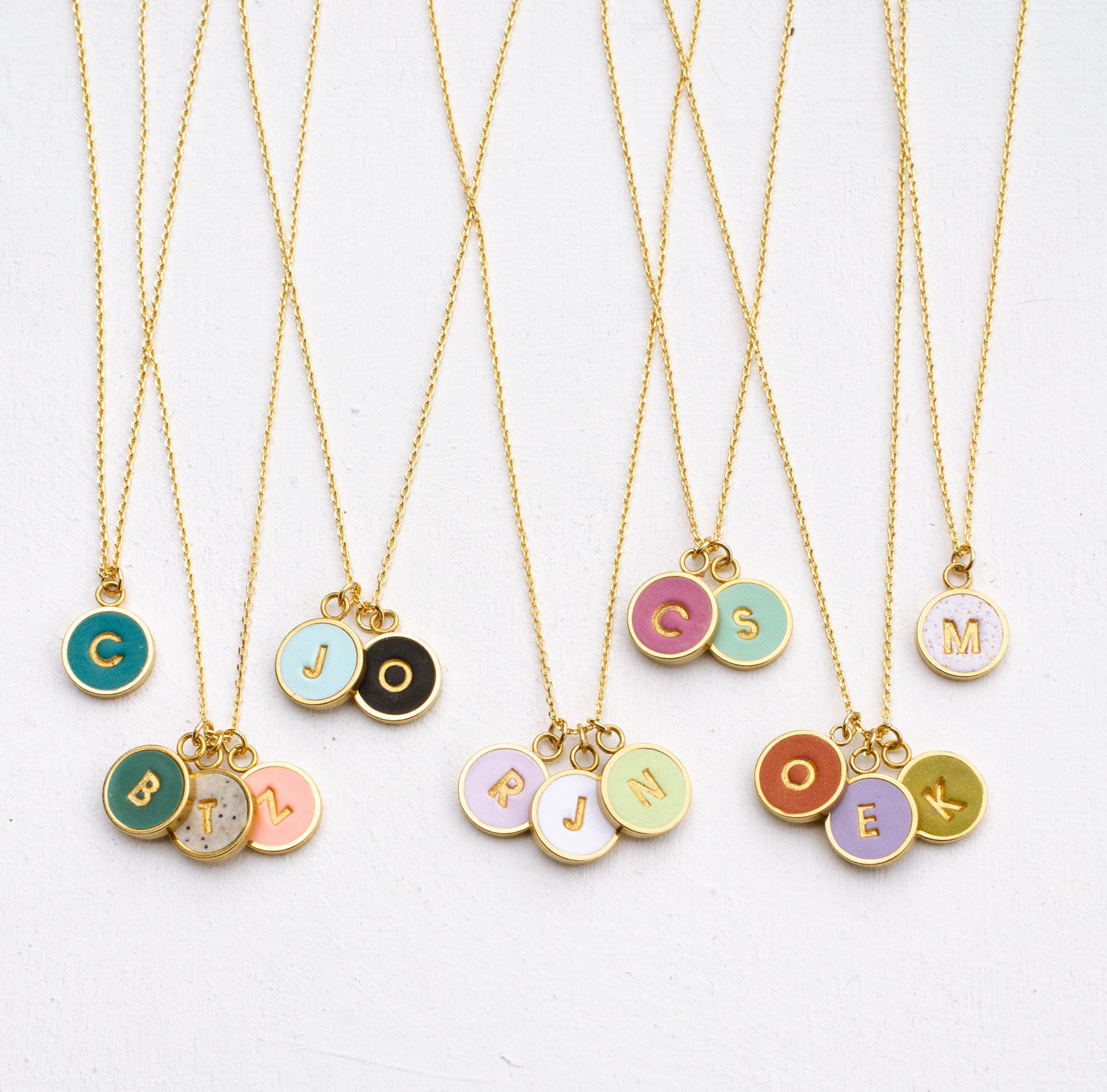 Custom Clay Initial Necklace