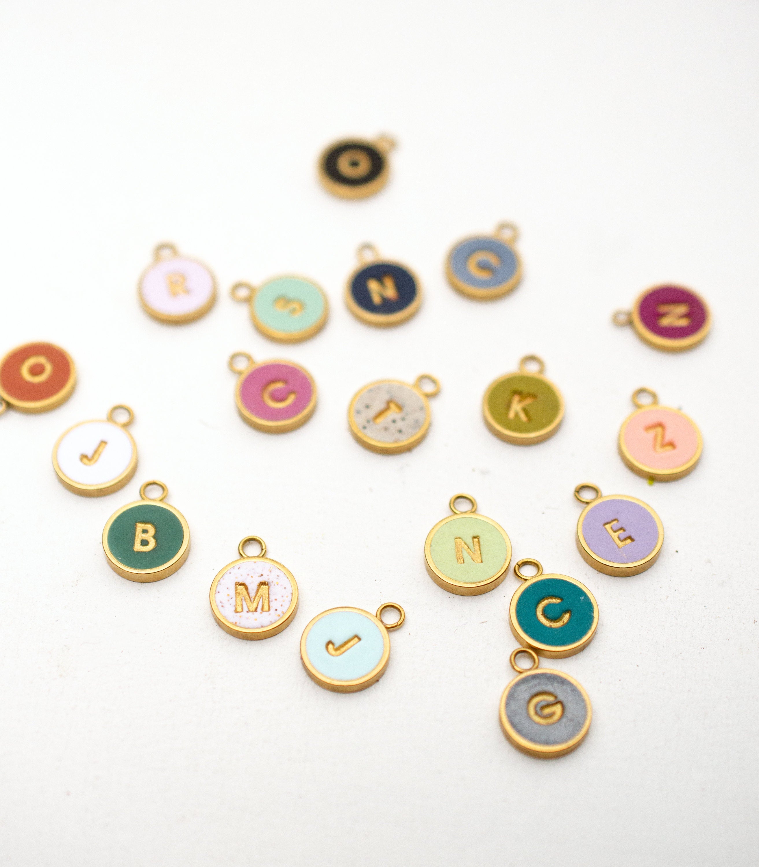 Round Initial Charms