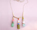 Herringbone Charm Necklace, natural stone necklace, beaded necklace, charm necklace, multicolored necklace, beaded jewelry, gift for her