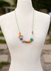Kaleidoscope Statement Necklace, colorful statement necklace, maximalism, natural stone necklace, bold jewelry, rainbow necklace