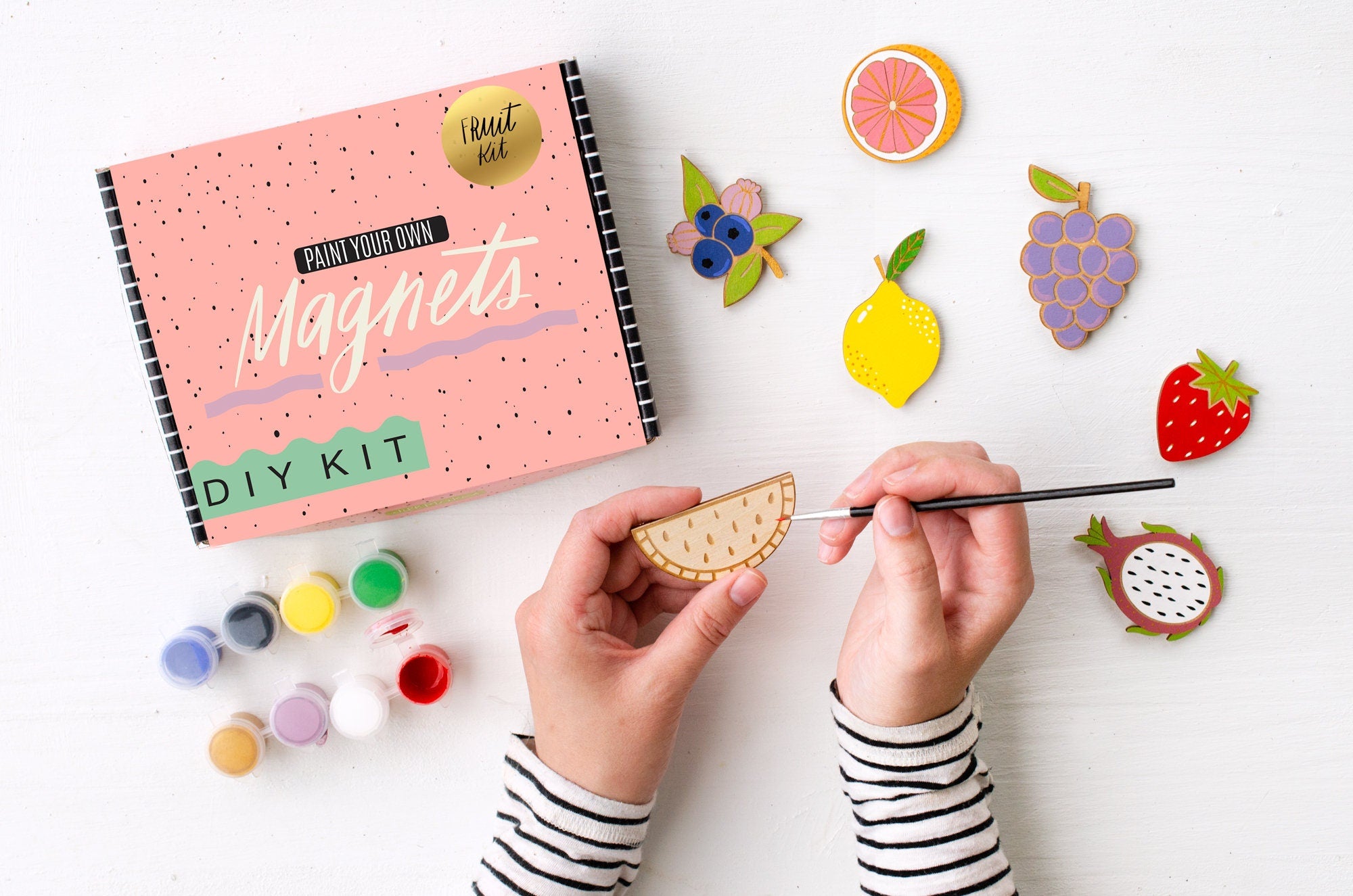DIY Painting Kit, Fruit Magnet, Craft kit for kids, tween