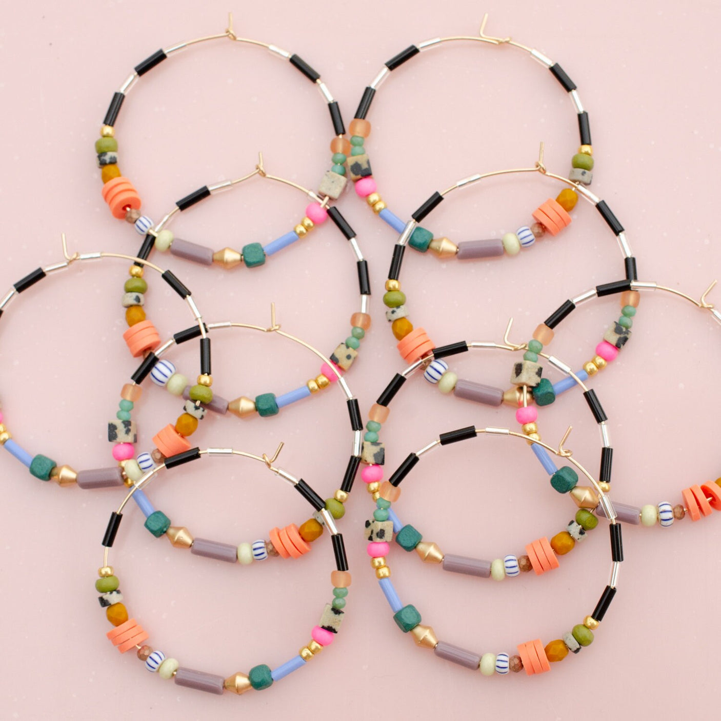 Becca Beaded Hoops