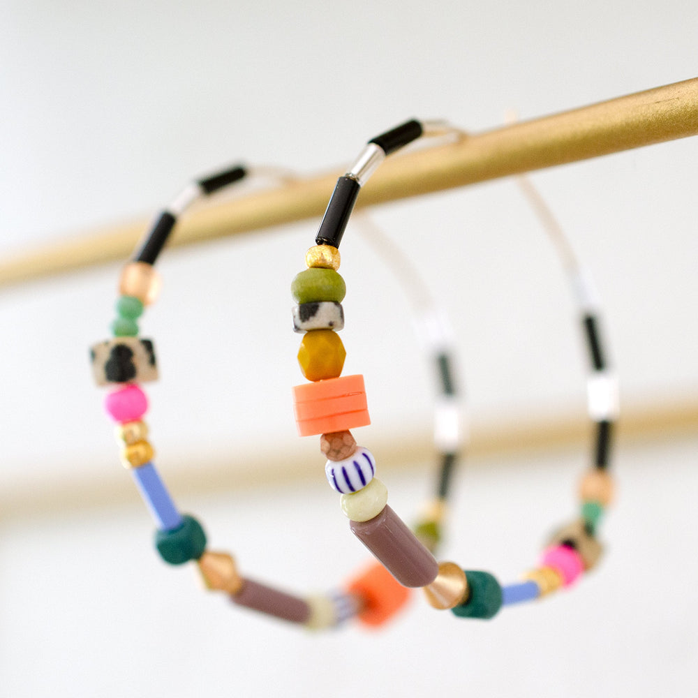Becca Beaded Hoops