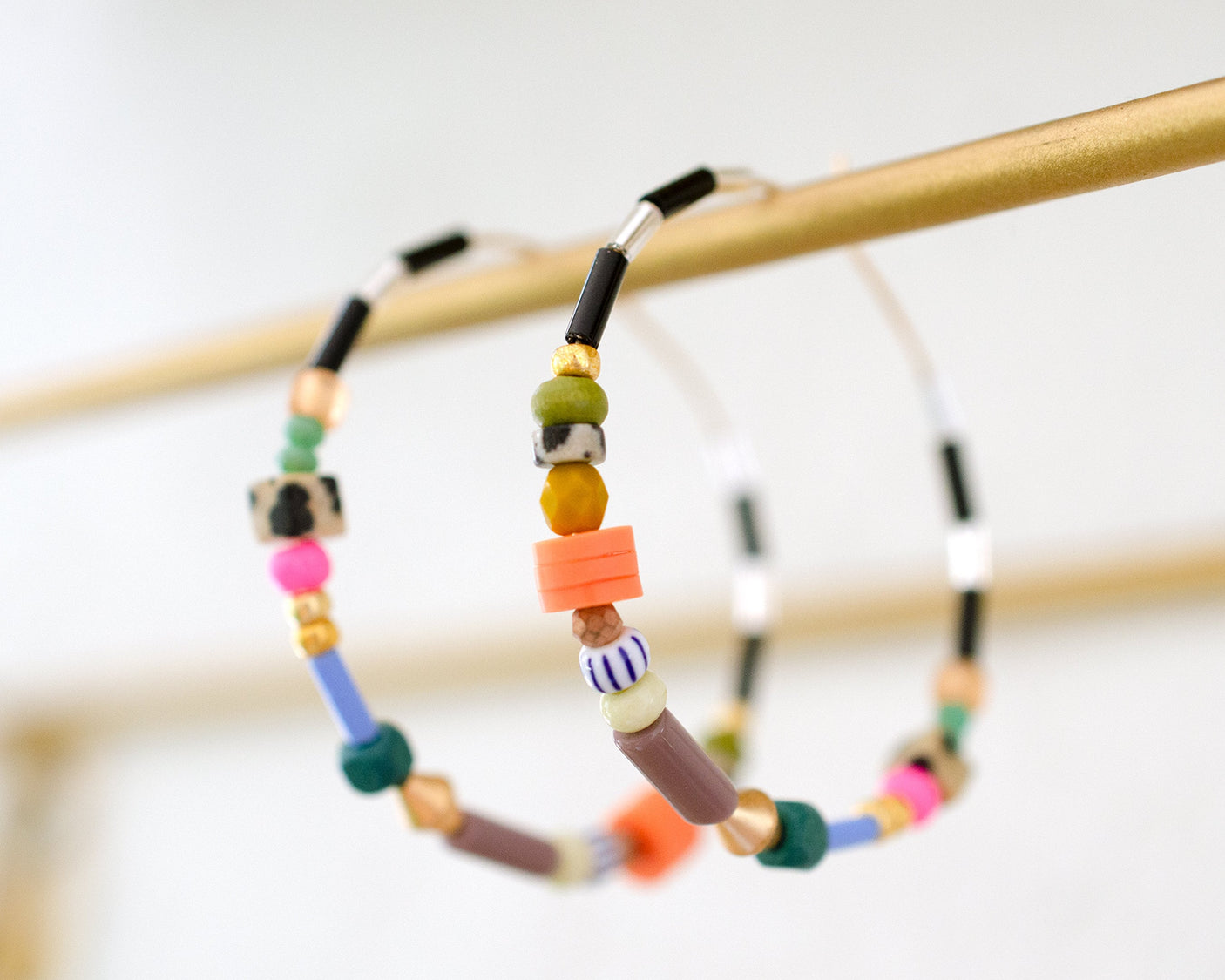 Becca Beaded Hoops