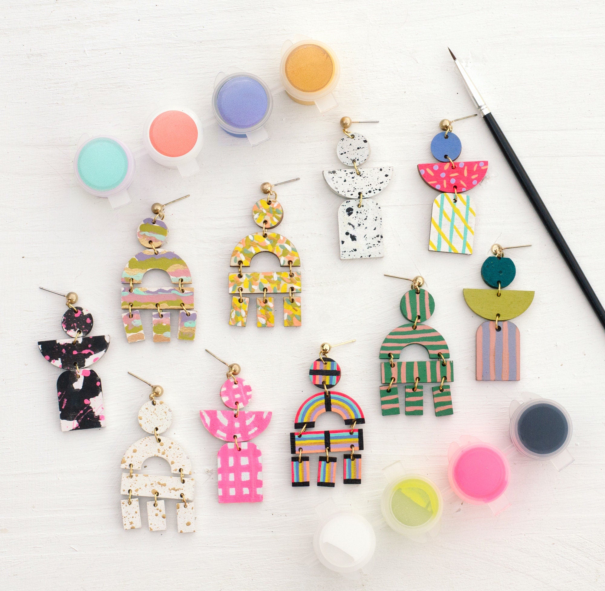 DIY Kit, Craft Kit, Statement Earrings Kit, DIY Painting Kit, jewelry –  jillmakes