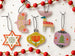 DIY Kit, Yuletide Christmas Tree Ornament Kit, Painting Craft Kit, DIY Holiday decor Holiday Kit, colorful holiday decor, Folk art