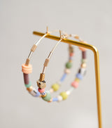 Garden Party Beaded Hoops
