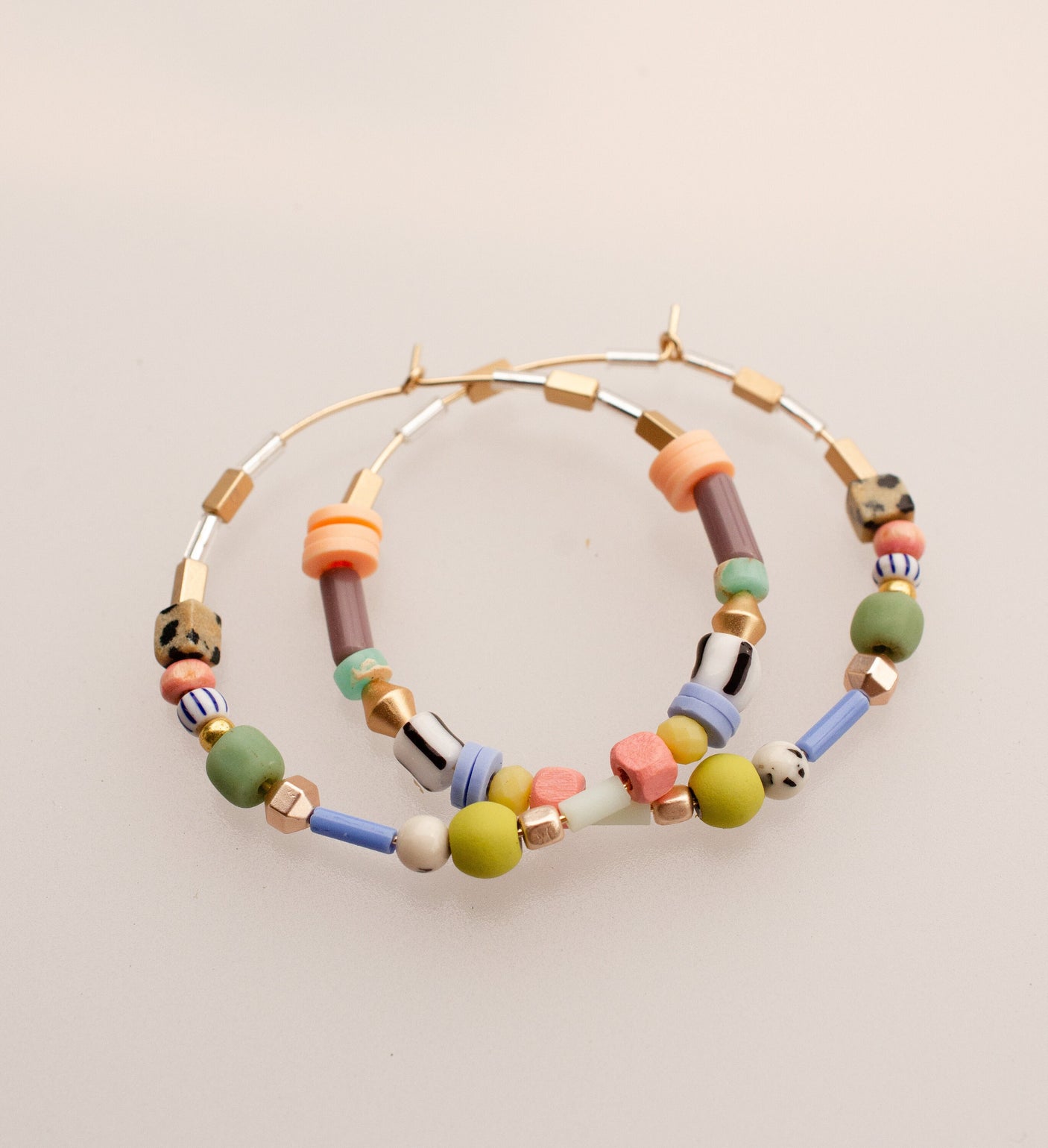 Garden Party Beaded Hoops