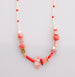 Statement Necklace, red and pink necklace, gift for her, natural stone necklace, coral necklace, Colorful necklace, Anniversary gift