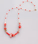 Statement Necklace, red and pink necklace, gift for her, natural stone necklace, coral necklace, Colorful necklace, Anniversary gift