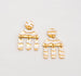 Golden Waves Statement Earrings, gifts for her, statement jewelry, gold statement earrings