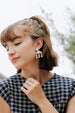 Golden Waves Statement Earrings, gifts for her, statement jewelry, gold statement earrings
