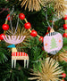 DIY Kit, Yuletide Christmas Tree Ornament Kit, Painting Craft Kit, DIY Holiday decor Holiday Kit, colorful holiday decor, Folk art