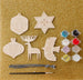 DIY Kit, Yuletide Christmas Tree Ornament Kit, Painting Craft Kit, DIY Holiday decor Holiday Kit, colorful holiday decor, Folk art