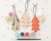 Diy Ornament kit, Holiday Decor Painting kit, Christmas Ornament Kit, Colorful holiday decor, Holiday craft project, Wooden Tree Kit, Diy