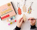 Diy Ornament kit, Holiday Decor Painting kit, Christmas Ornament Kit, Colorful holiday decor, Holiday craft project, Wooden Tree Kit, Diy