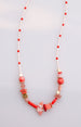 Statement Necklace, red and pink necklace, gift for her, natural stone necklace, coral necklace, Colorful necklace, Anniversary gift