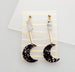 Moonstone Celestial earrings, astrology jewelry, Celestial Jewelry ,acrylic earrings, moonstone beads, statement earrings, stocking stuffers