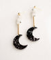 Moonstone Celestial earrings, astrology jewelry, Celestial Jewelry ,acrylic earrings, moonstone beads, statement earrings, stocking stuffers