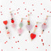 Heart Statement Earrings, Valentines day earrings, heart jewelry, beaded earrings mix and match earrings, red and pink earrings,