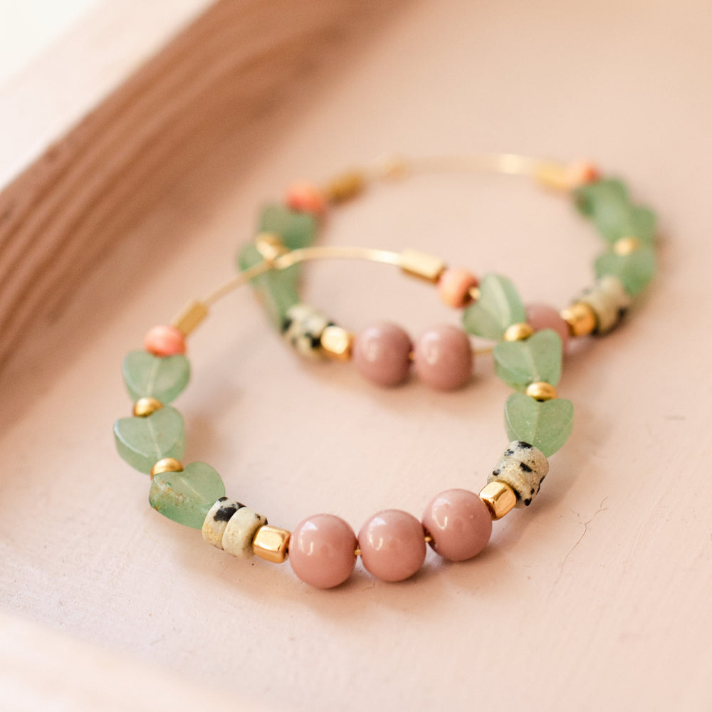 Jade Heart Earrings