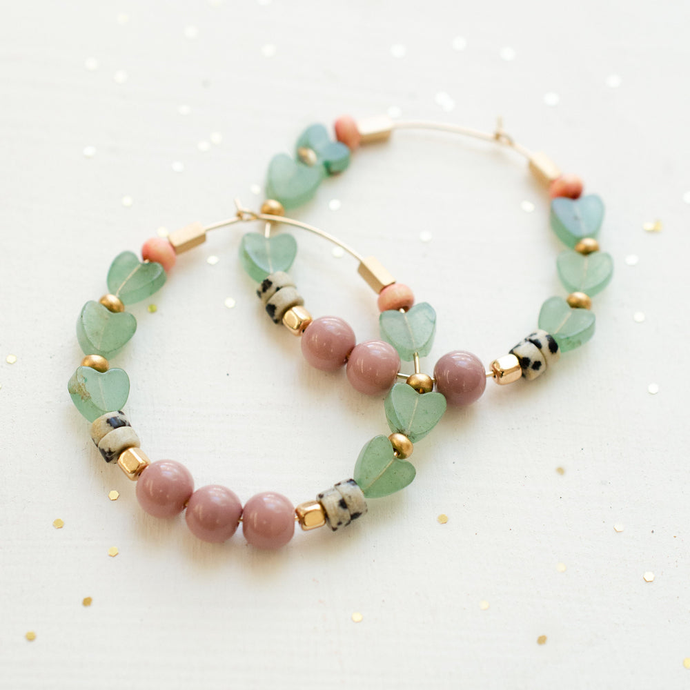 Jade Heart Earrings