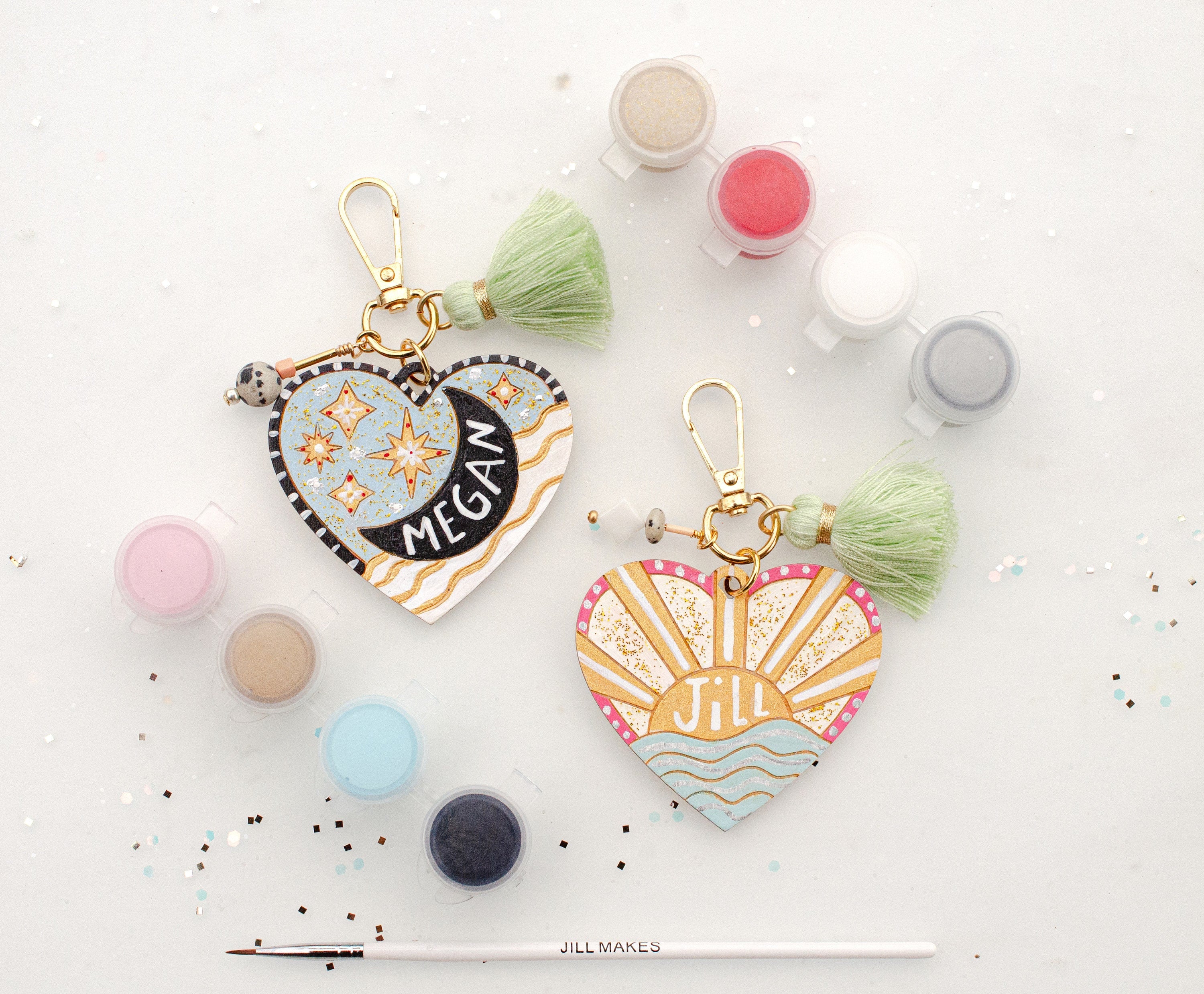 DIY Keychain Painting Kit, Craft kit, DIY kit, jewelry kit