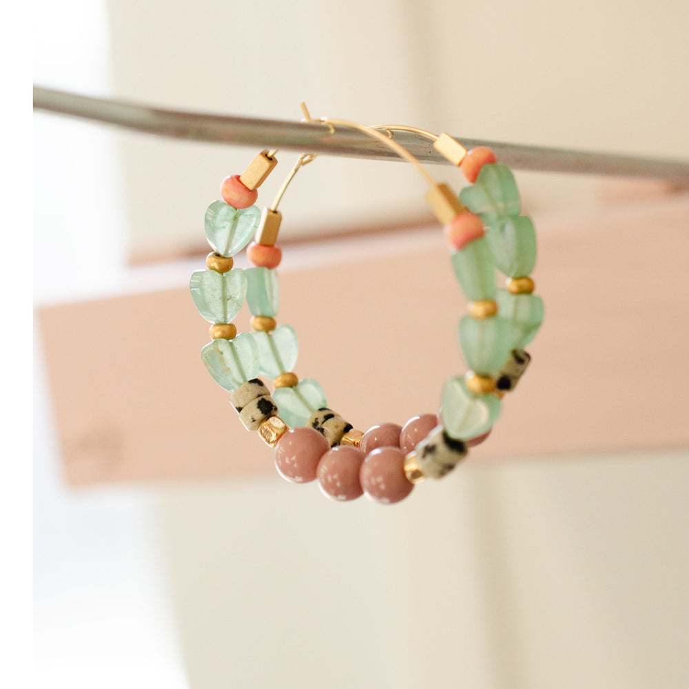 Jade Heart Earrings