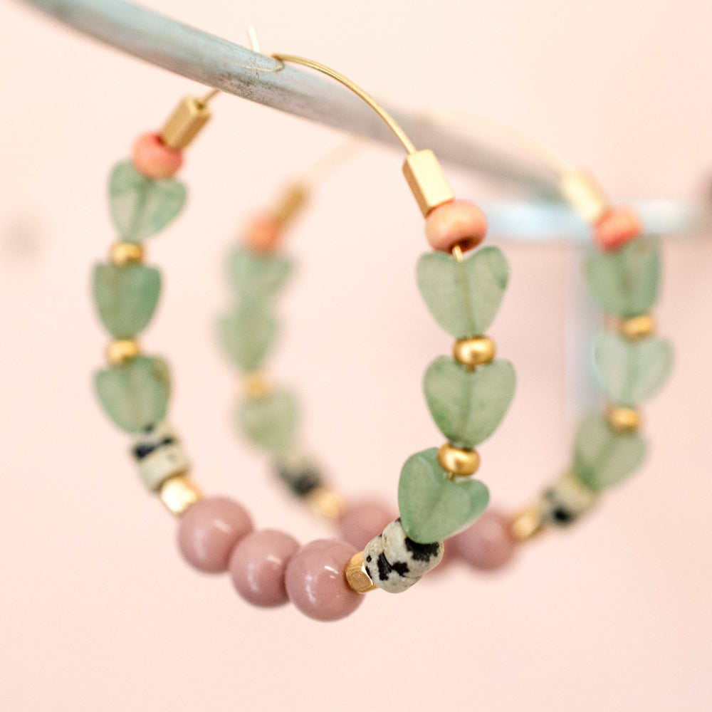 Jade Heart Earrings