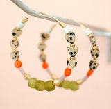 Dalmatian Heart Hoop Earrings