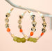 Heart Beaded Hoops, Colorful earrings, gold hoops, statement earring, bridesmaids gifts,jewelry gift, Anniversary gift