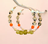 Dalmatian Heart Hoop Earrings