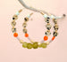 Heart Beaded Hoops, Colorful earrings, gold hoops, statement earring, bridesmaids gifts,jewelry gift, Anniversary gift