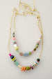 Beaded Statement Necklace, colorful beaded necklace, beaded necklace, charm necklace, multicolored necklace, beaded jewelry, gift for her
