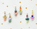 Mix Match Dangle Statement Earrings, colorful beaded earrings, colorful jewelry, gift for her, beaded earrings, gemstone jewelry