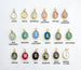 Personalized stone pendant, gemstone pendant, minimal jewelry, mom gift, new mom gift, gemstone initial pendant, oval single pendant