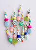 Beaded dangle Statement Earrings, Mix and Match earrings, colorful jewelry, dangle earrings, colorful beads, multicolor jewelry, eclectic